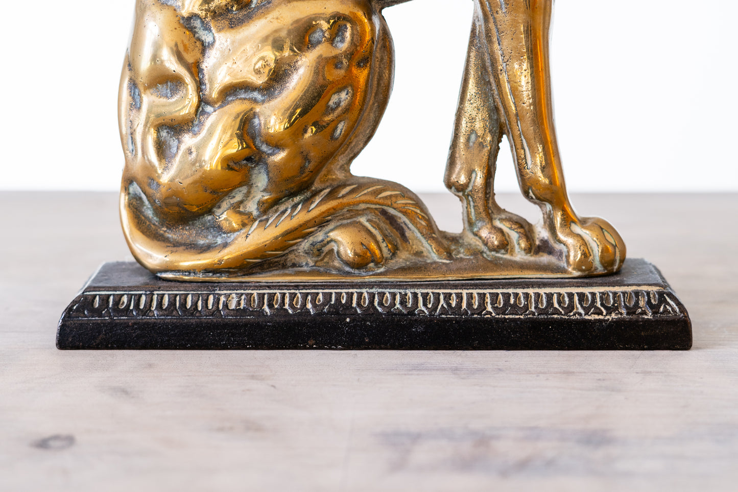 PAIR OF BRONZE HUNTING DOG DOORSTOPS, 19TH CENTURY