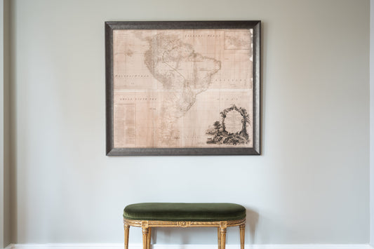 MONUMENTAL MAP OF SOUTH AMERICA, 1794