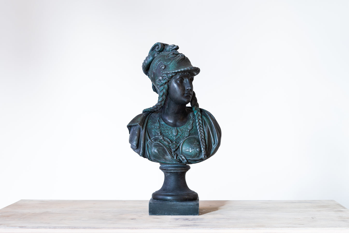 CLASSICAL BRONZE BUST OF ATHENA, 19TH CENTURY