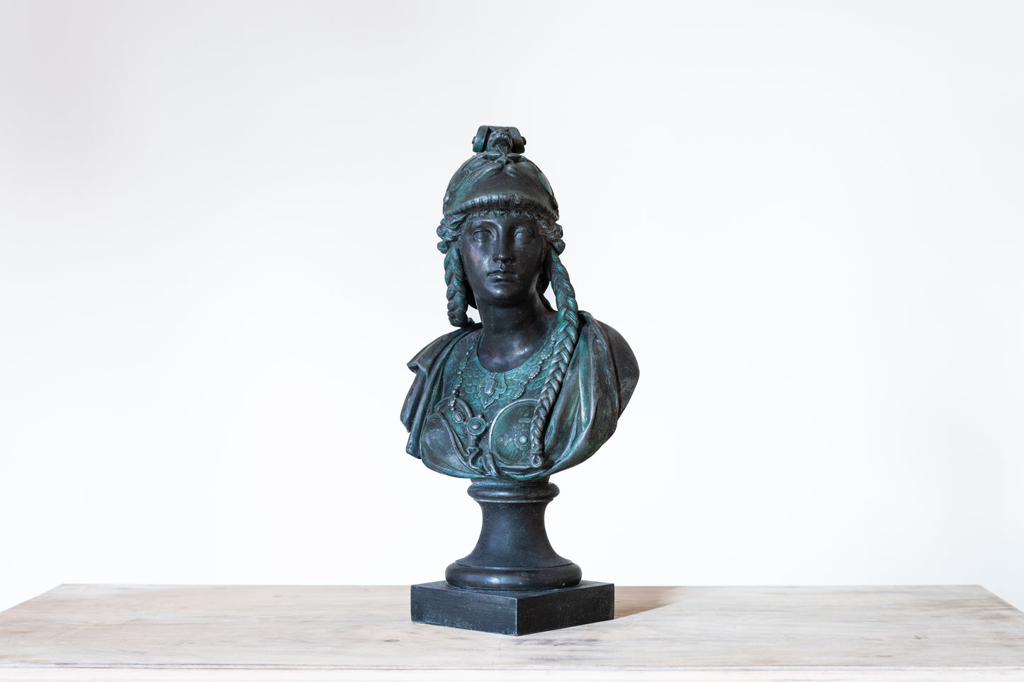CLASSICAL BRONZE BUST OF ATHENA, 19TH CENTURY