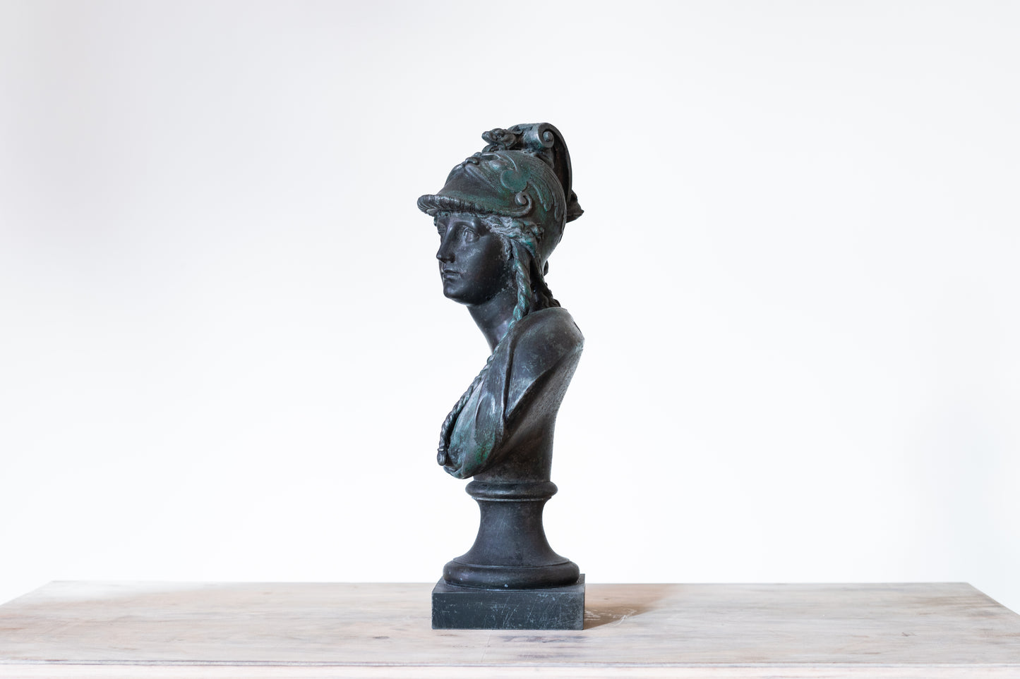 CLASSICAL BRONZE BUST OF ATHENA, 19TH CENTURY