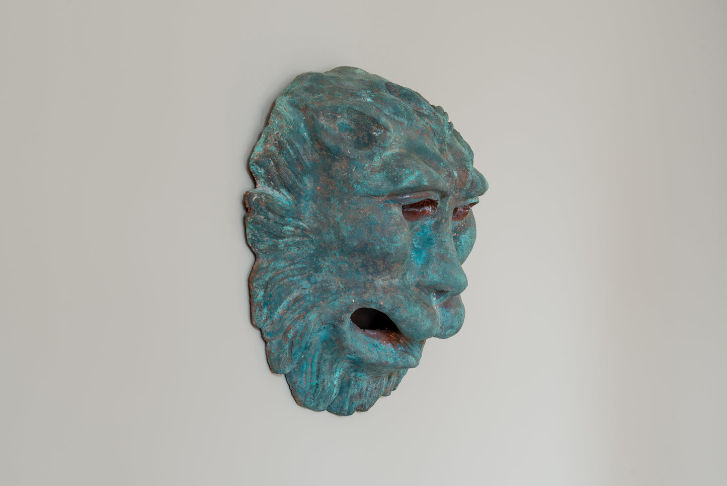 PAINTED LION'S HEAD MASCARON, C.1960