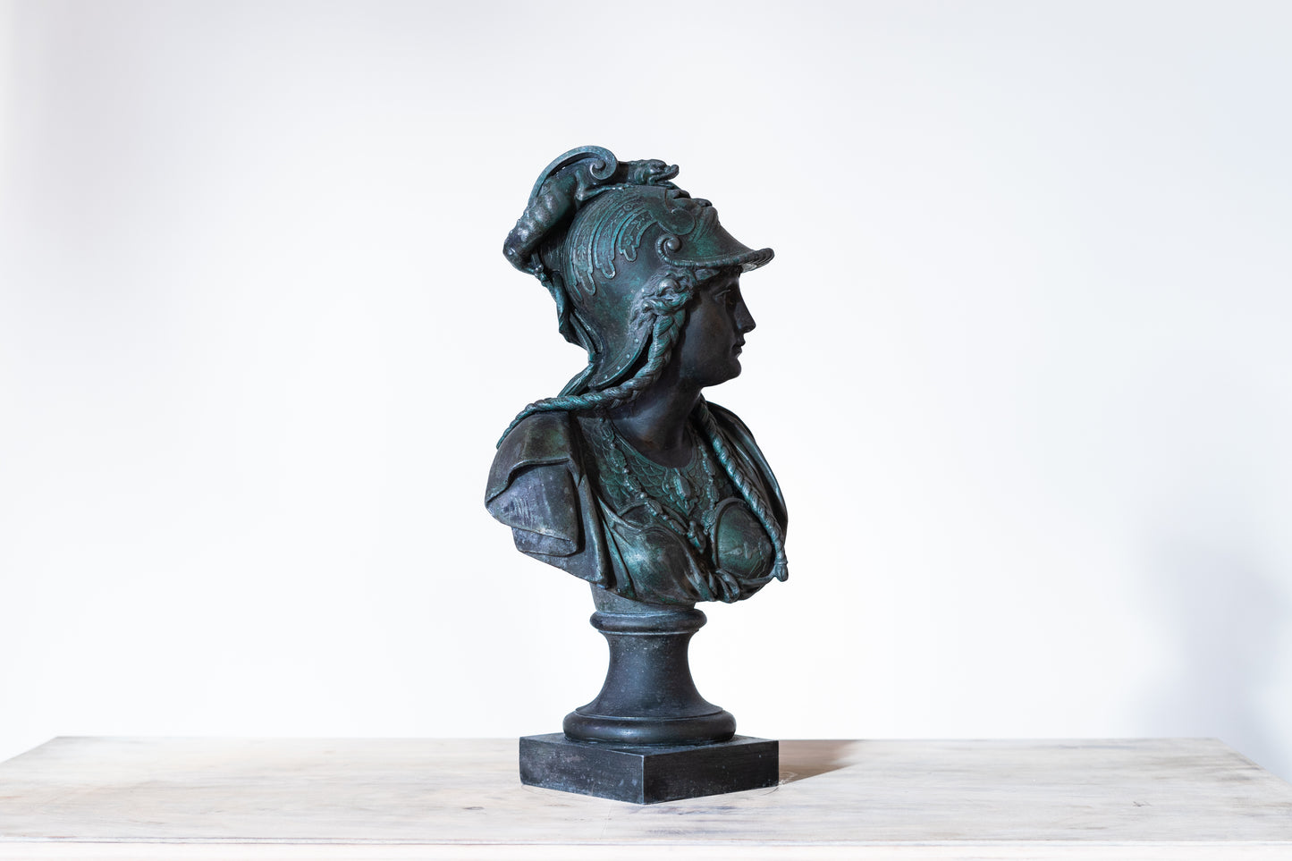 CLASSICAL BRONZE BUST OF ATHENA, 19TH CENTURY