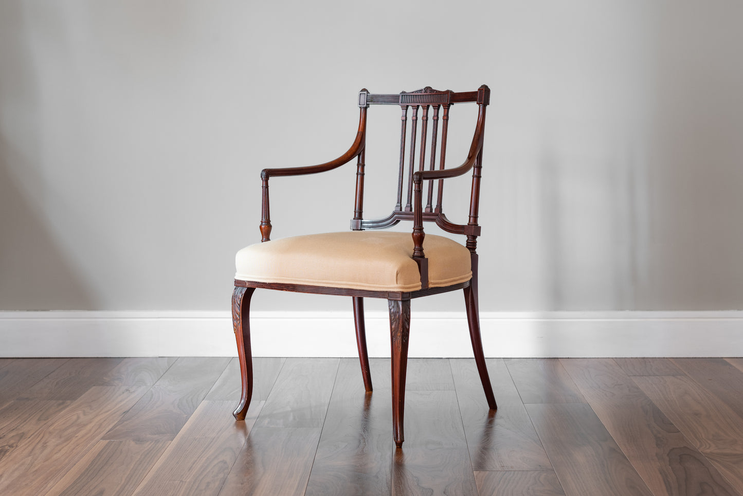 SHERATON REVIVAL ARMCHAIR, C.1890