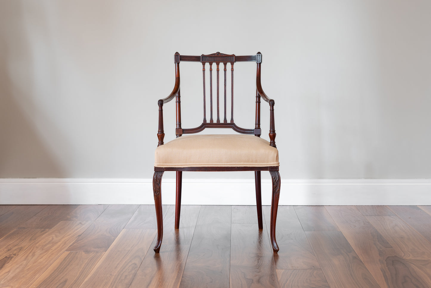 SHERATON REVIVAL ARMCHAIR, C.1890