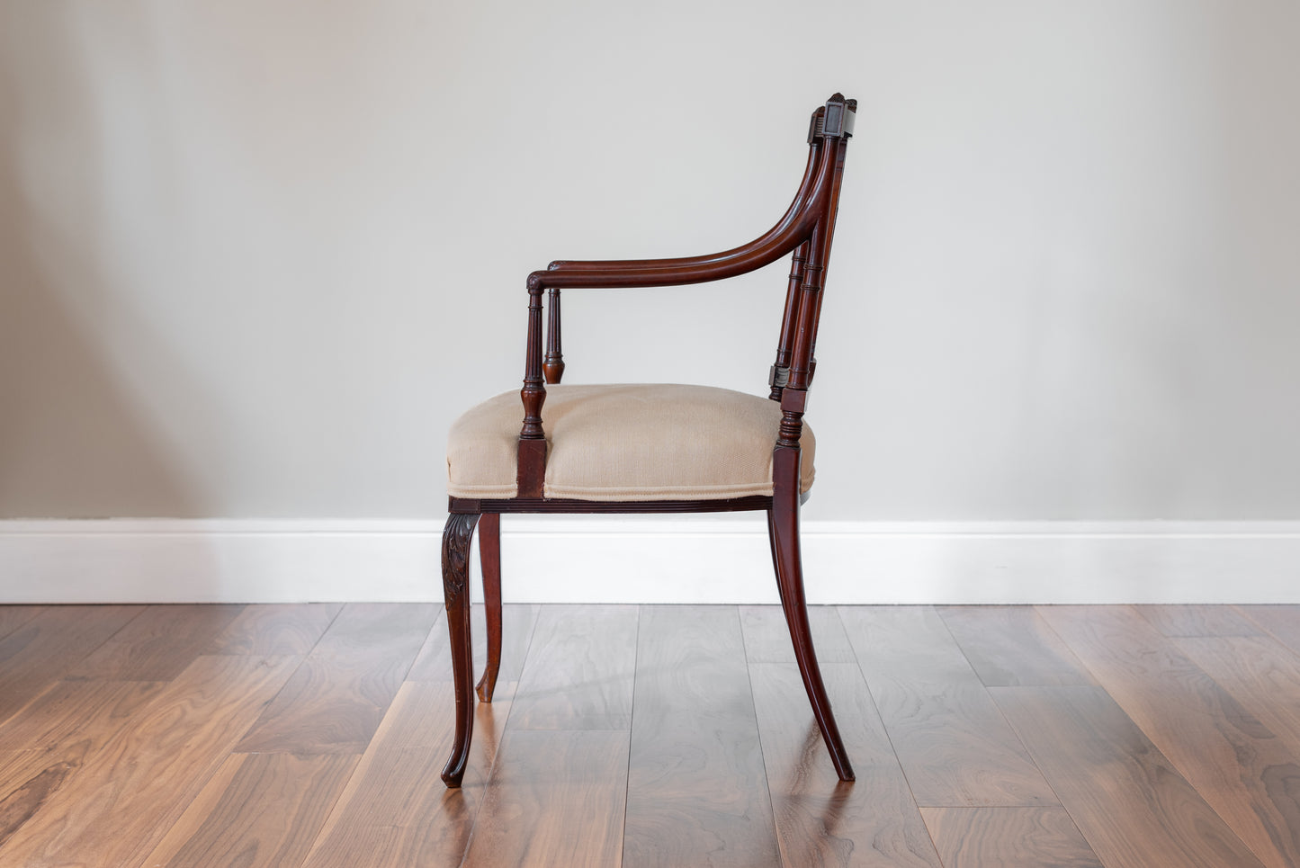 SHERATON REVIVAL ARMCHAIR, C.1890