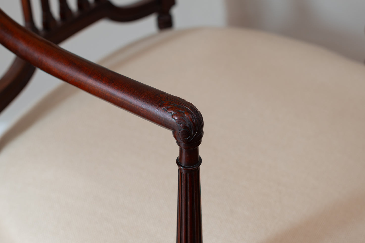 SHERATON REVIVAL ARMCHAIR, C.1890