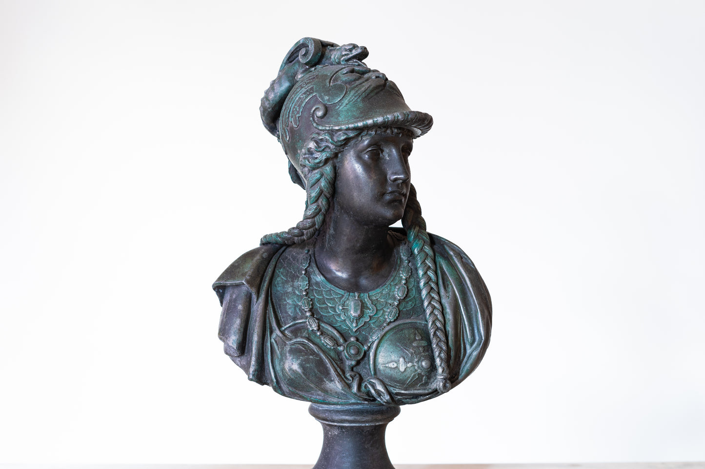 CLASSICAL BRONZE BUST OF ATHENA, 19TH CENTURY