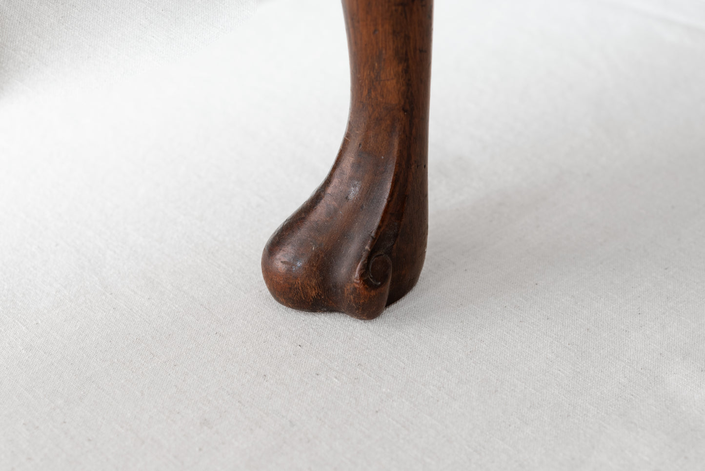 BLACK VELVET MAHOGANY OTTOMAN, C.1910