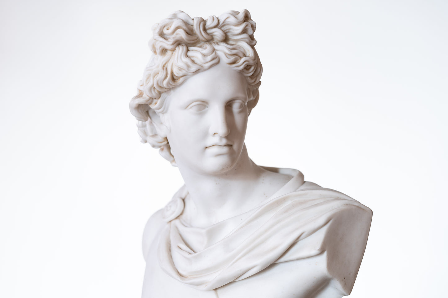 APOLLO BELVEDERE BUST IN PARIAN, 1861