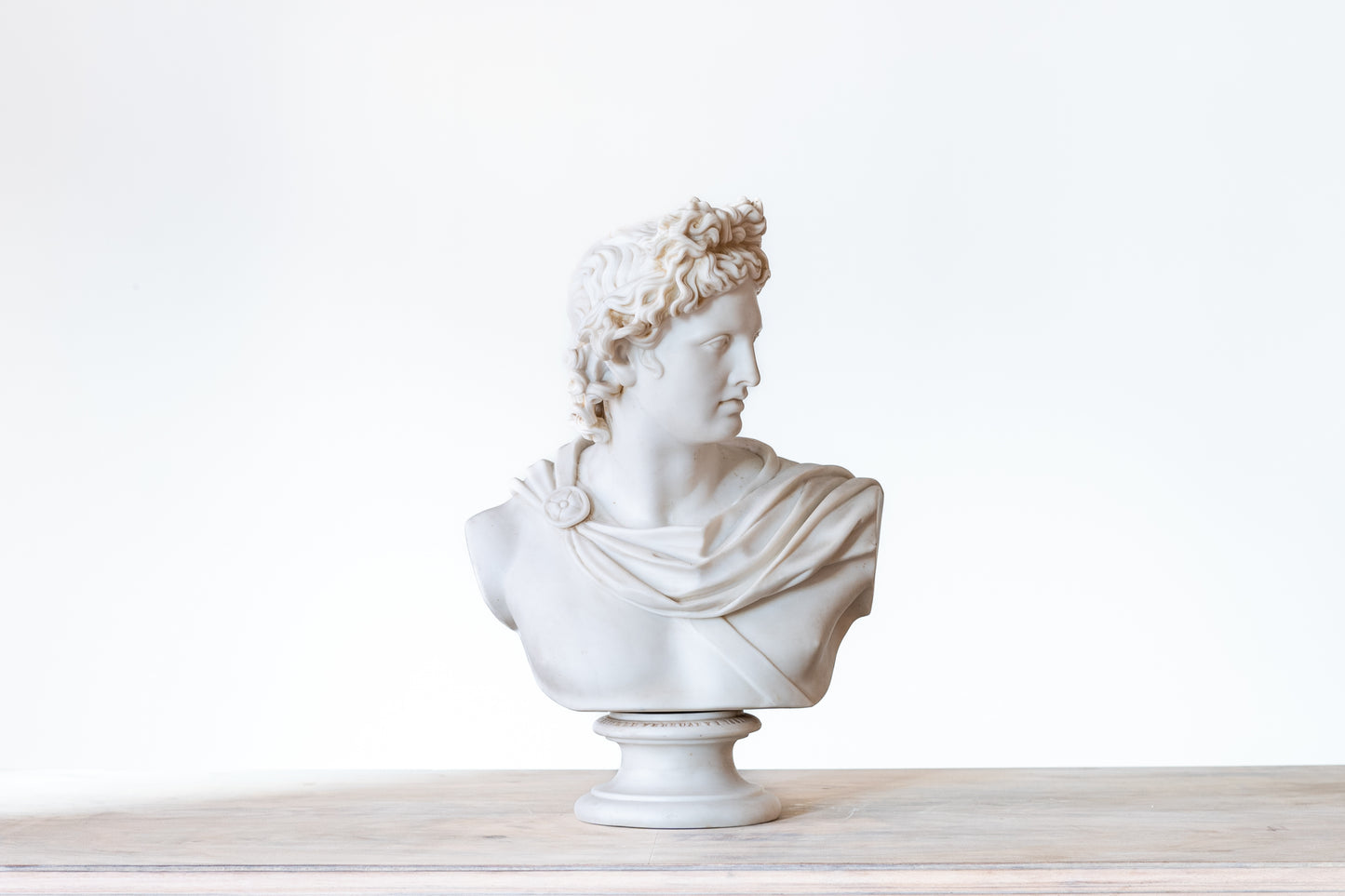 APOLLO BELVEDERE BUST IN PARIAN, 1861