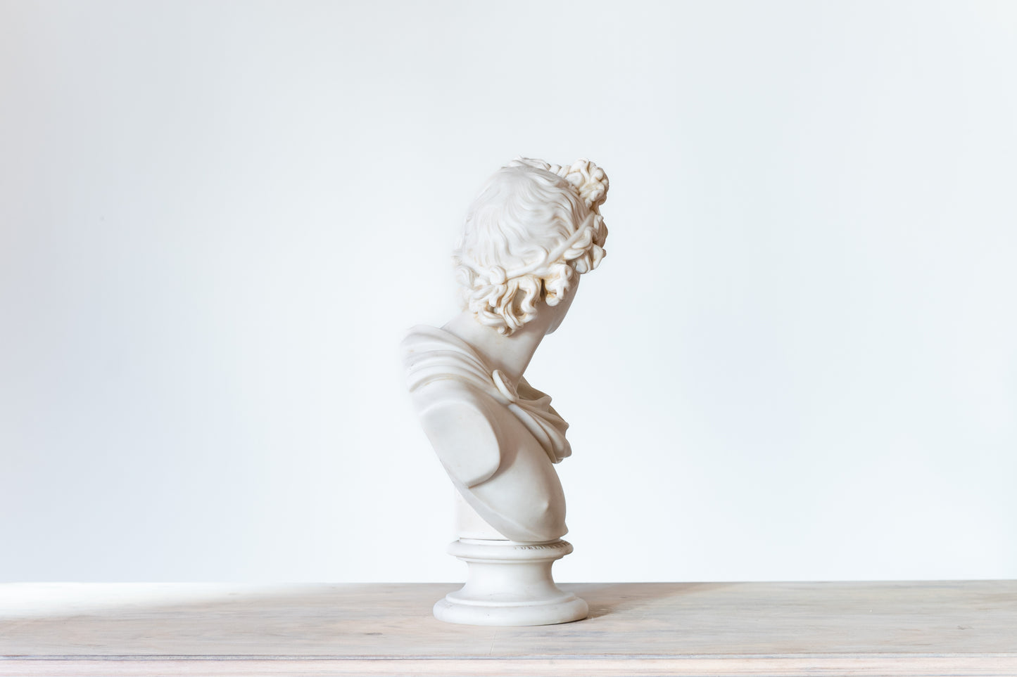 APOLLO BELVEDERE BUST IN PARIAN, 1861