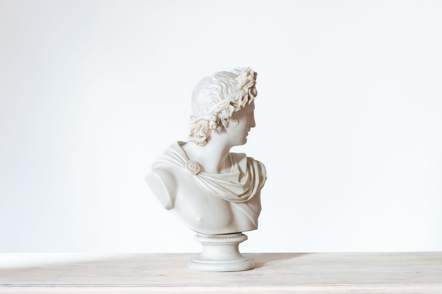 APOLLO BELVEDERE BUST IN PARIAN, 1861