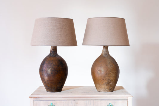 PAIR OF BELLARMINE LAMPS, C.1640